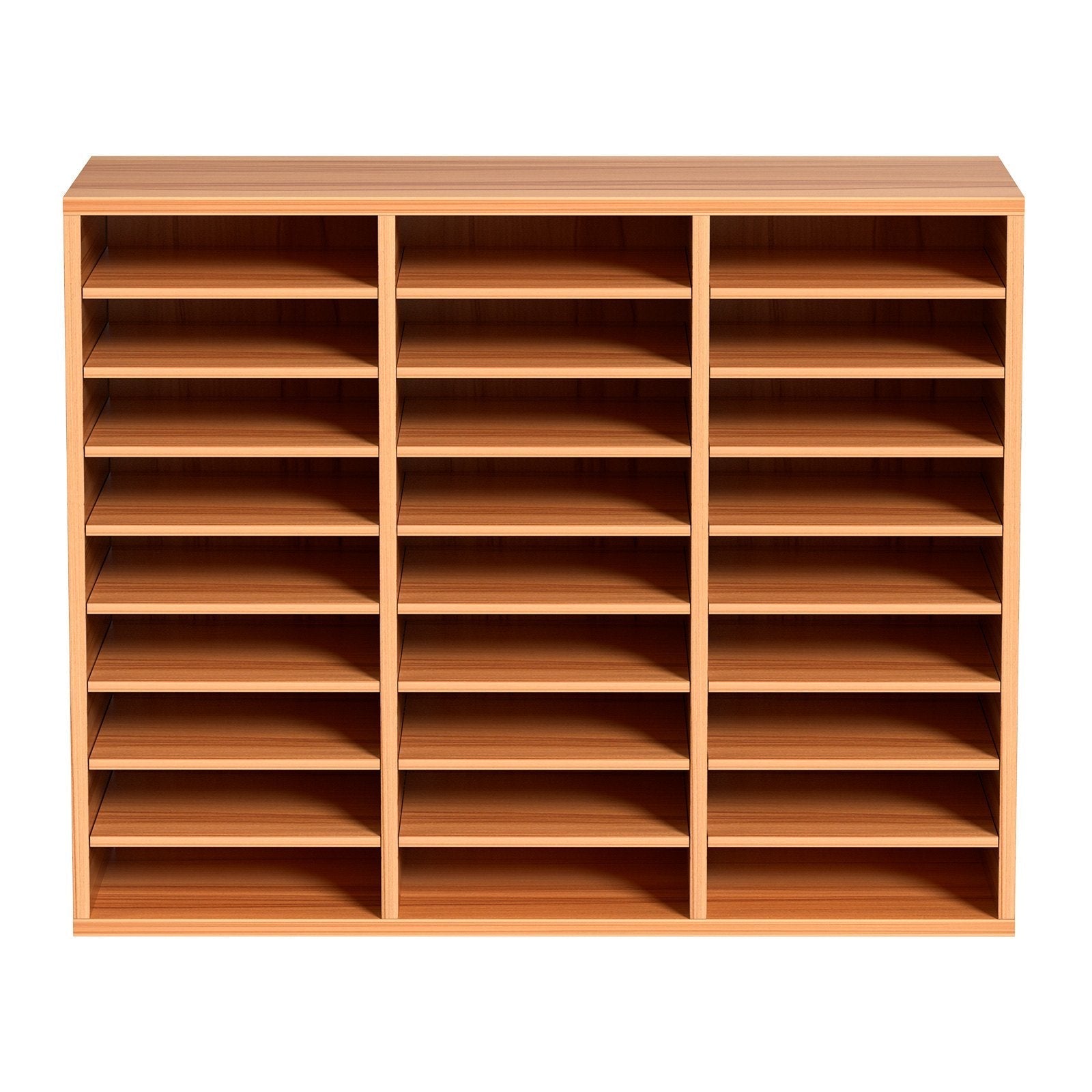 VEVOR Wood Literature Organizer File Sorter Paper Storage Holder 27 Slots White