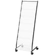 VEVOR Brochure Display Rack, 6-Tier Magazine Literature Display Stand, Floor Standing Magazine Rack Newspaper Catalog Holders, Movable with 4 Wheels (2 Lockable) for Shop Exhibitions Office, 6 Pockets