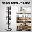 VEVOR Brochure Display Rack 32-Pocket Rotating Literature Display Stand 5 Wheels