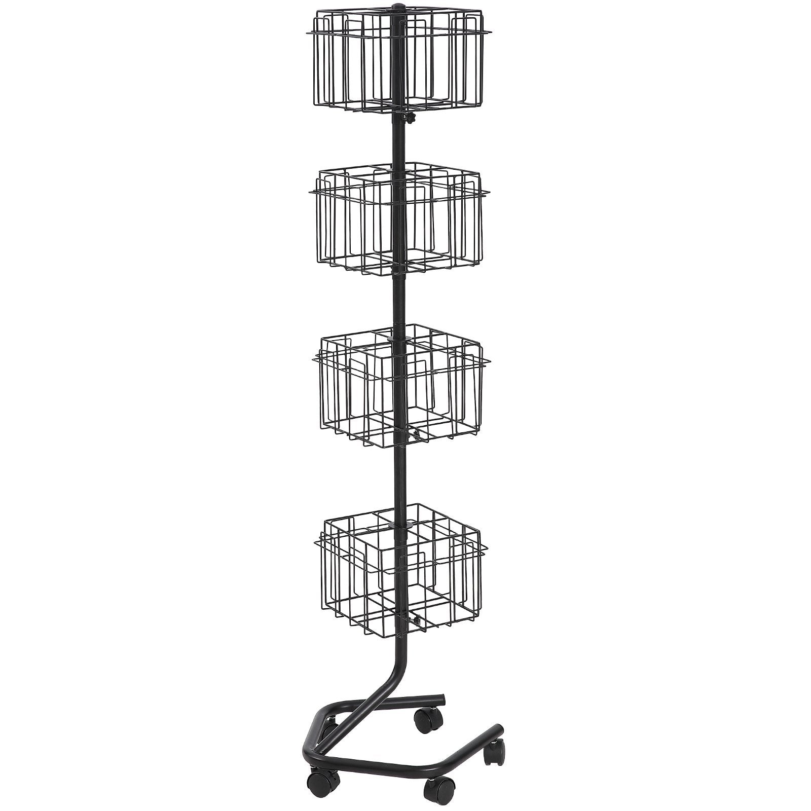 VEVOR Brochure Display Rack 32-Pocket Rotating Literature Display Stand 5 Wheels