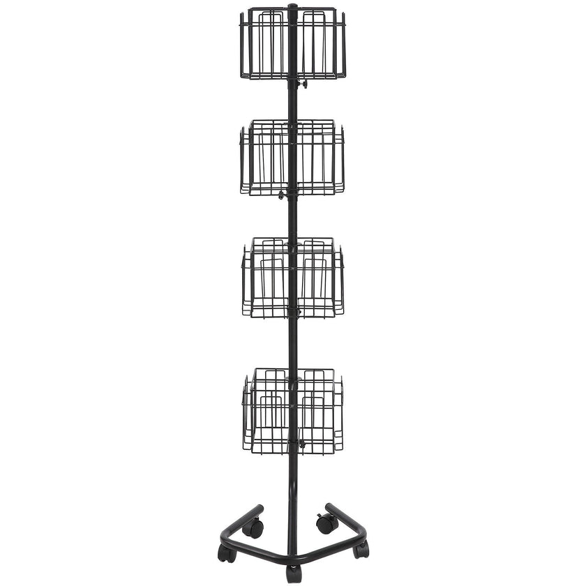 VEVOR Brochure Display Rack 32-Pocket Rotating Literature Display Stand 5 Wheels