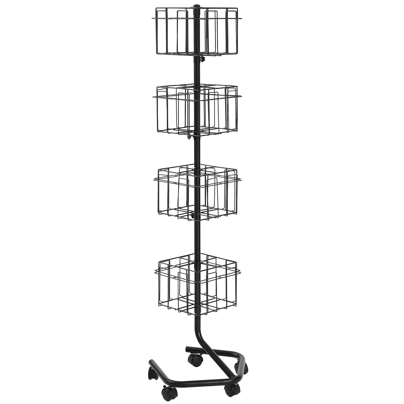 VEVOR Brochure Display Rack 32-Pocket Rotating Literature Display Stand 5 Wheels