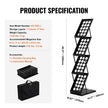 VEVOR Foldable Magazine Display Rack. 4-Tier Brochure Literature Display Stand, Portable Catalog Brochure Holder Stand with Carrying Bag for Office Trade Show Exhibitions, 4 Pockets