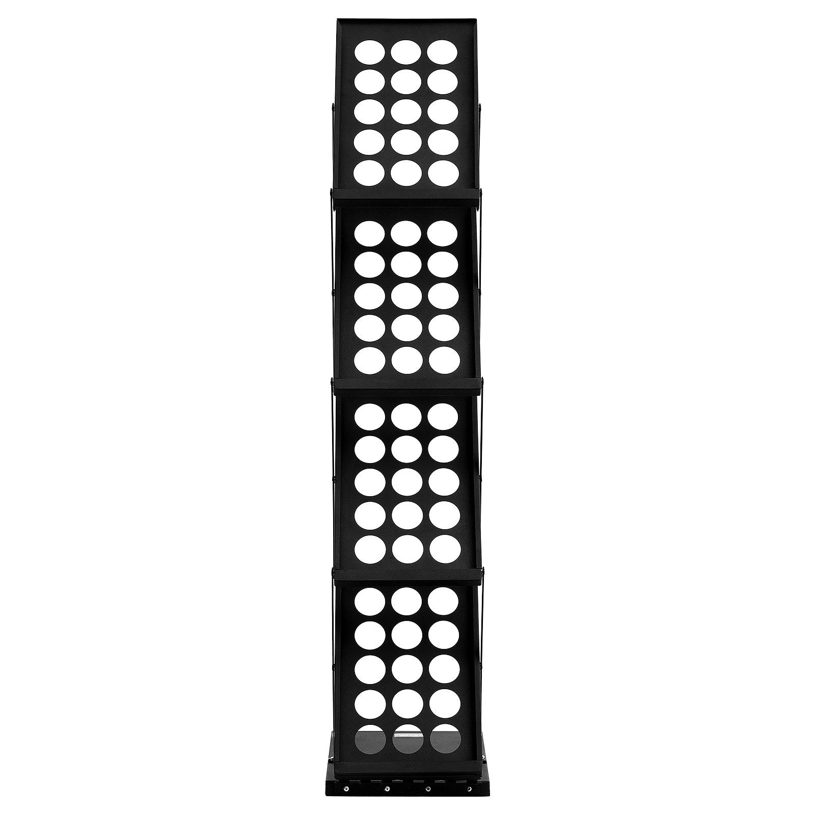 VEVOR Foldable Magazine Display Rack. 4-Tier Brochure Literature Display Stand, Portable Catalog Brochure Holder Stand with Carrying Bag for Office Trade Show Exhibitions, 4 Pockets