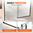 VEVOR Frameless Shower Door 58-59 x 75 in Tempered Glass 5/16 in Matte Black