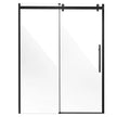 VEVOR Frameless Shower Door 58-59 x 75 in Tempered Glass 5/16 in Matte Black