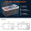 VEVOR Car Refrigerator, 12 Volt Car Refrigerator Fridge, 21 QT/20 L Single Zone Portable Freezer, -4?-50? Adjustable Range, 12/24V DC and 100-240V AC Compressor Cooler for Outdoor, Camping, Travel, RV