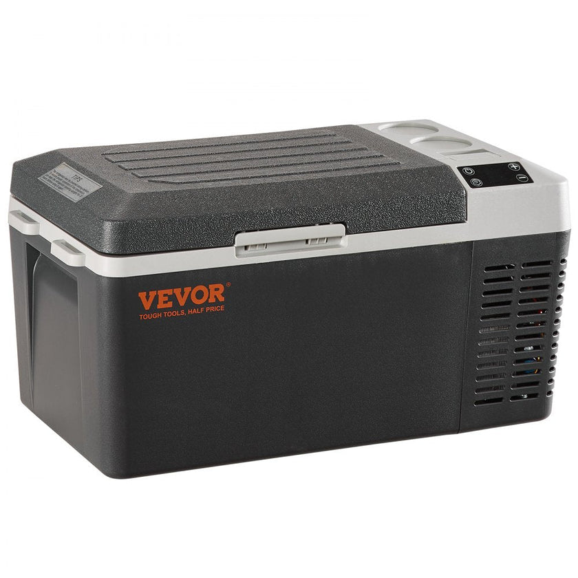 VEVOR Car Refrigerator, 12 Volt Car Refrigerator Fridge, 21 QT/20 L Single Zone Portable Freezer, -4?-50? Adjustable Range, 12/24V DC and 100-240V AC Compressor Cooler for Outdoor, Camping, Travel, RV
