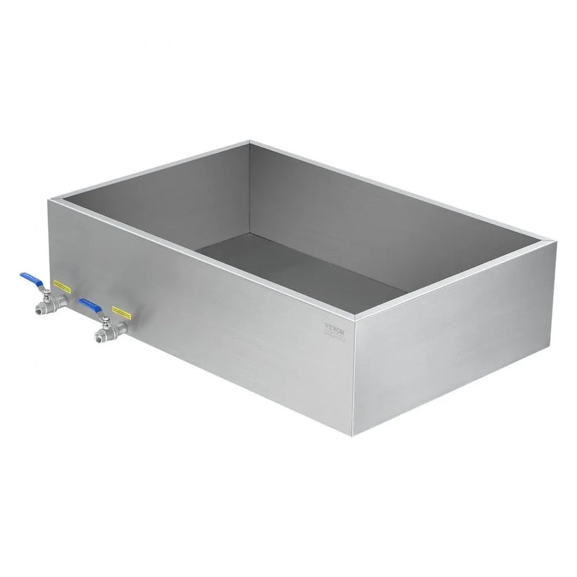 VEVOR Maple Syrup Evaporator Pan 304 Stainless Steel with 2 Valves Home Outdoor