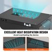 VEVOR 12U Wall Mount Network Server Cabinet, 15.5'' Deep, Server Rack Cabinet Enclosure, 200 lbs Max. Ground-mounted Load Capacity, with Locking Glass Door Side Panels, for IT Equipment, A/V Devices
