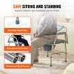 VEVOR Commode Chair, Bedside Commode with Drop-Down Arms and Detachable Backrest, 5-Level Adjustable Height, 7L Removable Bucket, Easy to Assemble, 1000LBS Capacity, Portable Toilet for Adults Seniors