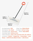VEVOR Snow Pusher Shovel, 24 in Wide Outdoor Snowplow Shovel with Ergonomic Grip, HDPE Plastic Blade, Winter Shovels with Segmented Handle, Portable Snow Removal Tool for Driveway Garden Camping