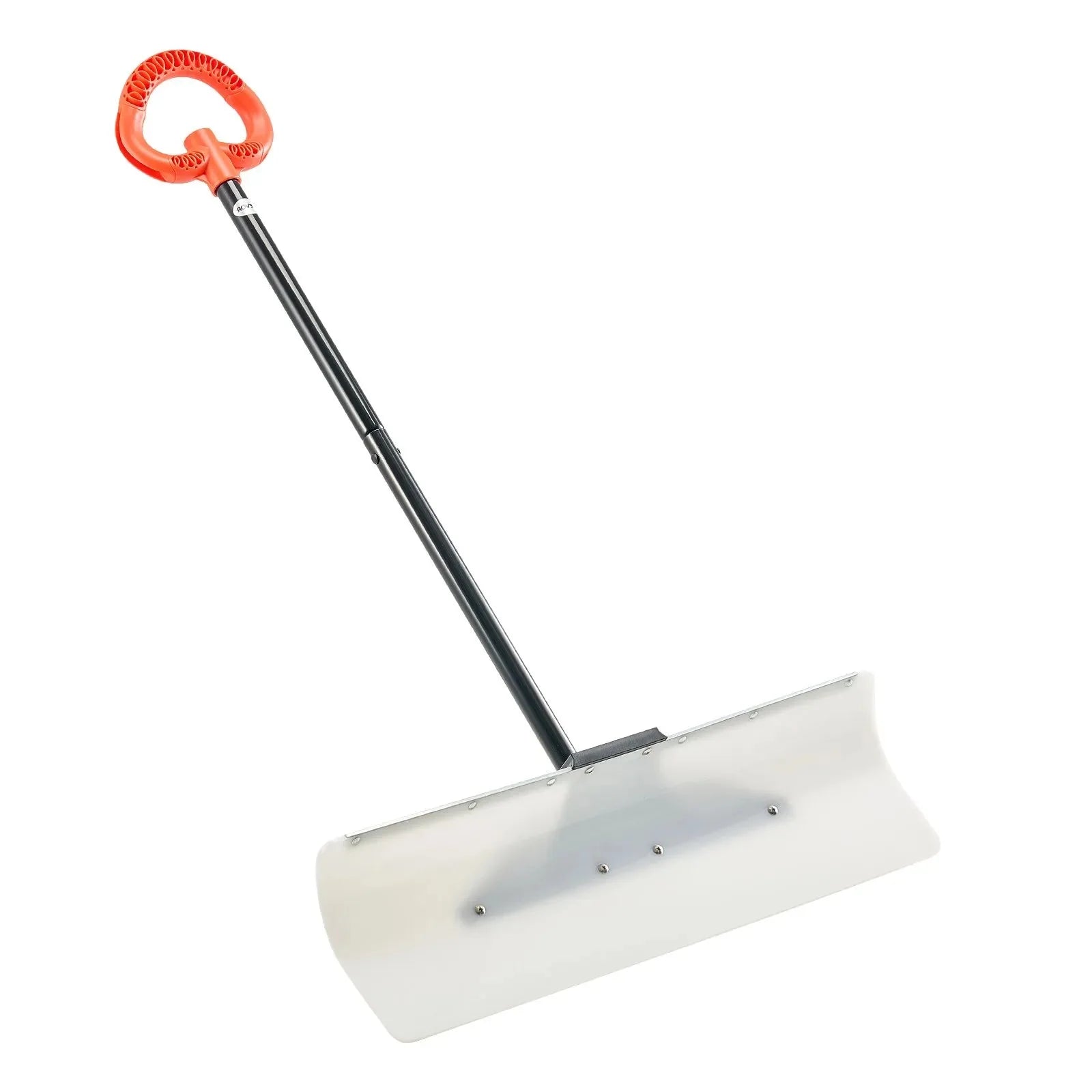 VEVOR Snow Pusher Shovel, 30 in Outdoor Snowplow Shovel with Ergonomic Grip, HDPE Plastic Blade, Winter Shovels with Segmented Handle, Metal Edged Strip, Portable Snow Removal Tool for Driveway Garden