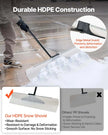 VEVOR Snow Pusher Shovel, 36 in Outdoor Snowplow Shovel with Ergonomic Grip, HDPE Plastic Blade, Winter Shovels with Segmented Handle, Metal Edged Strip, Portable Snow Removal Tool for Driveway Garden