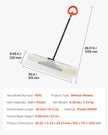 VEVOR Snow Pusher Shovel, 36 in Outdoor Snowplow Shovel with Ergonomic Grip, HDPE Plastic Blade, Winter Shovels with Segmented Handle, Metal Edged Strip, Portable Snow Removal Tool for Driveway Garden