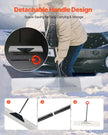 VEVOR Snow Pusher Shovel, 48 in Outdoor Snowplow Shovel with Ergonomic Grip, HDPE Plastic Blade, Winter Shovels with Segmented Handle, Metal Edged Strip, Portable Snow Removal Tool for Driveway Garden