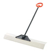 VEVOR Snow Pusher Shovel, 48 in Outdoor Snowplow Shovel with Ergonomic Grip, HDPE Plastic Blade, Winter Shovels with Segmented Handle, Metal Edged Strip, Portable Snow Removal Tool for Driveway Garden