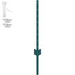 VEVOR 3 Feet Fence Post 10 Pack T-Post Heavy Duty Metal Fence Posts Green