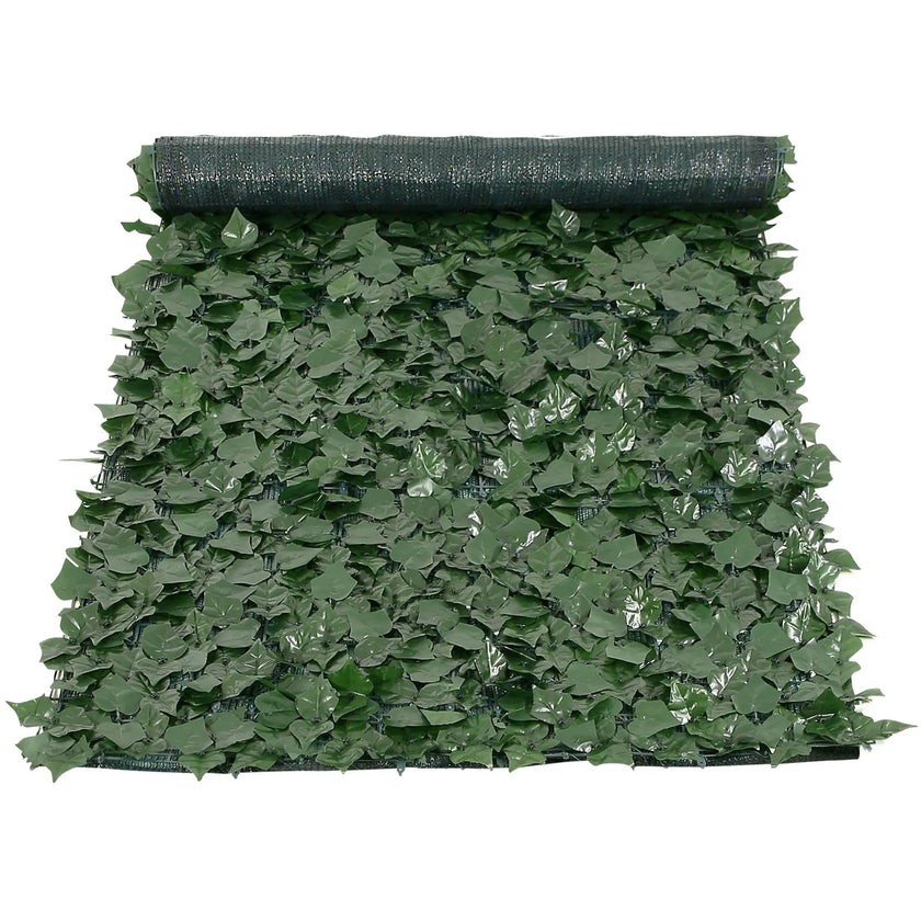 VEVOR Ivy Privacy Fence, 39 x 98 in Artificial Green Wall Screen, Greenery Ivy Fence with Mesh Cloth Backing and Strengthened Joint, Faux Hedges Vine Leaf Decoration for Outdoor Garden, Yard, Balcony