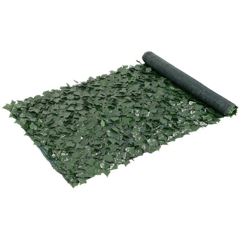 VEVOR Ivy Privacy Fence, 39 x 98 in Artificial Green Wall Screen, Greenery Ivy Fence with Mesh Cloth Backing and Strengthened Joint, Faux Hedges Vine Leaf Decoration for Outdoor Garden, Yard, Balcony