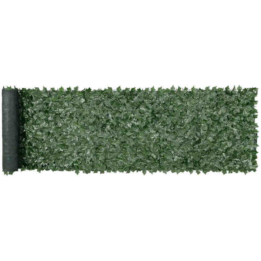 VEVOR Ivy Privacy Fence, 39 x 158in Artificial Green Wall Screen, Greenery Ivy Fence with Mesh Cloth Backing and Strengthened Joint, Faux Hedges Vine Leaf Decoration for Outdoor Garden, Yard, Balcony