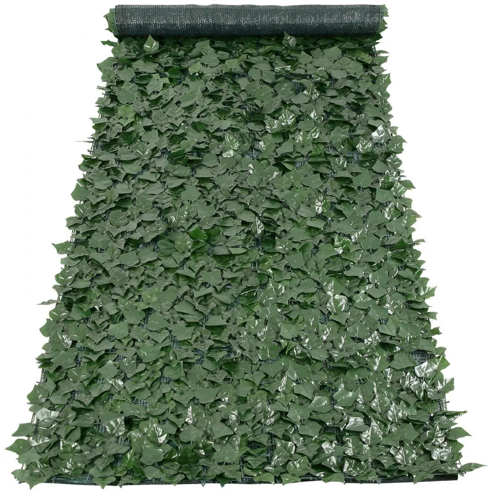 VEVOR Ivy Privacy Fence, 39 x 158in Artificial Green Wall Screen, Greenery Ivy Fence with Mesh Cloth Backing and Strengthened Joint, Faux Hedges Vine Leaf Decoration for Outdoor Garden, Yard, Balcony