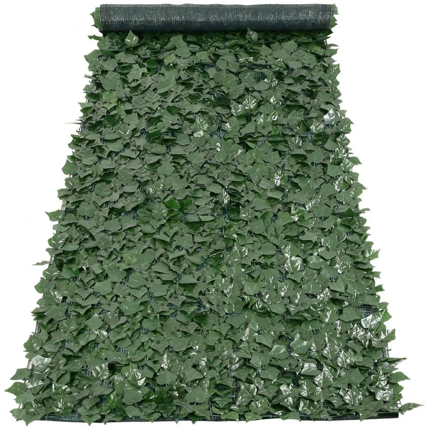 VEVOR Ivy Privacy Fence, 39 x 158in Artificial Green Wall Screen, Greenery Ivy Fence with Mesh Cloth Backing and Strengthened Joint, Faux Hedges Vine Leaf Decoration for Outdoor Garden, Yard, Balcony