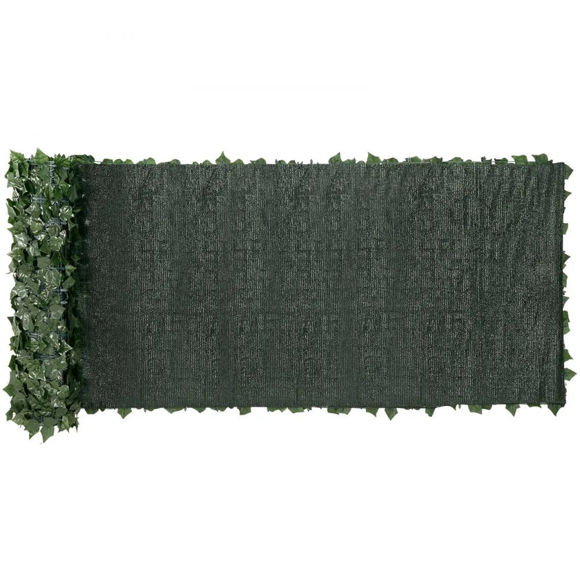 VEVOR Ivy Privacy Fence, 39 x 158in Artificial Green Wall Screen, Greenery Ivy Fence with Mesh Cloth Backing and Strengthened Joint, Faux Hedges Vine Leaf Decoration for Outdoor Garden, Yard, Balcony