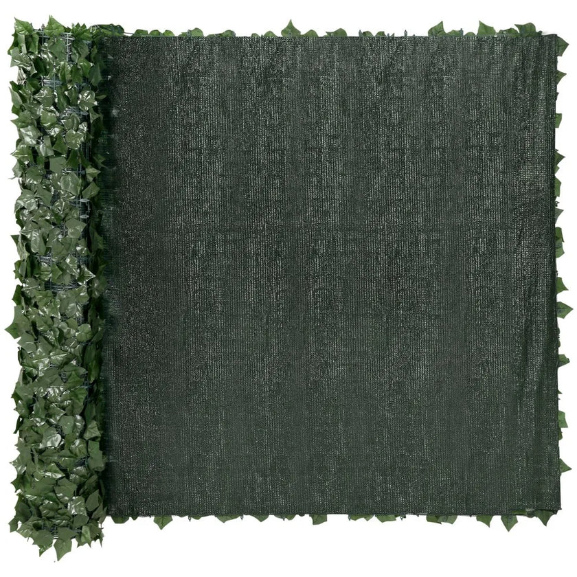 VEVOR Ivy Privacy Fence, 59 x 118in Artificial Green Wall Screen, Greenery Ivy Fence with Mesh Cloth Backing and Strengthened Joint, Faux Hedges Vine Leaf Decoration for Outdoor Garden, Yard, Balcony