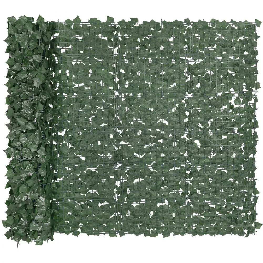 VEVOR Ivy Privacy Fence, 59 x 98 in Artificial Green Wall Screen, Greenery Ivy Fence with Strengthened Joint, Faux Hedges Vine Leaf Decoration for Outdoor Garden, Yard, Balcony, Patio Decor
