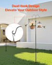 VEVOR Double Shepherds Hook 8 Pack 108 Inch Heavy Duty Bird Feeder Pole