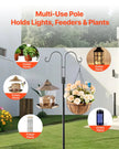 VEVOR Double Shepherds Hook 8 Pack 108 Inch Heavy Duty Bird Feeder Pole