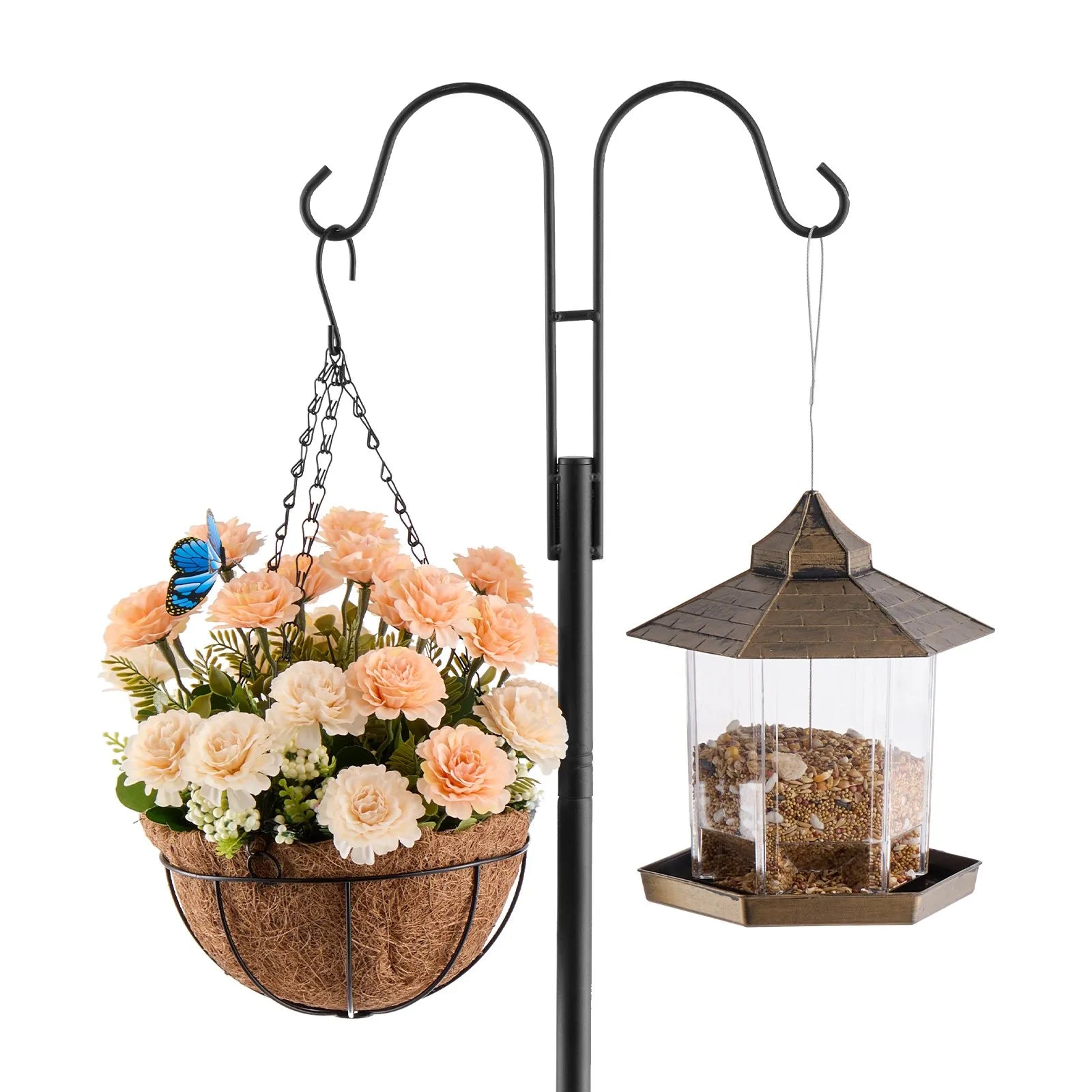VEVOR Double Shepherds Hook 8 Pack 108 Inch Heavy Duty Bird Feeder Pole