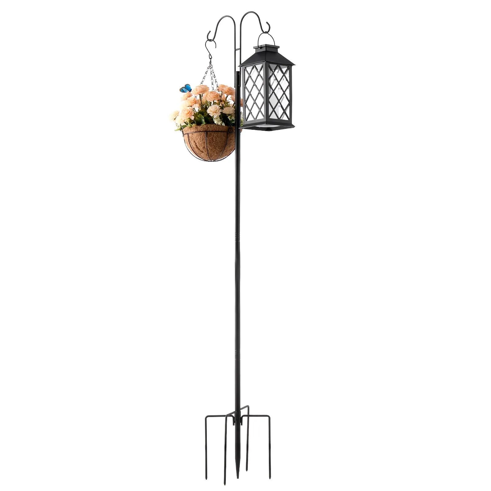 VEVOR Double Shepherds Hook 8 Pack 60 Inch Heavy Duty Bird Feeder Pole