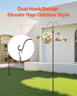 VEVOR Double Shepherds Hook 8 Pack 76 Inch Heavy Duty Bird Feeder Pole