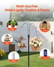 VEVOR Double Shepherds Hook 8 Pack 76 Inch Heavy Duty Bird Feeder Pole