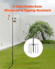 VEVOR Double Shepherds Hook 8 Pack 92 Inch Heavy Duty Bird Feeder Pole