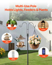 VEVOR Double Shepherds Hook 8 Pack 92 Inch Heavy Duty Bird Feeder Pole
