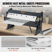 VEVOR Box and Pan Brake, 24-Inch, 0-130 Degrees Sheet Metal Bending Brake, Portable Metal Bender with 20 Gauge Low Carbon Steel 14 Gauge Aluminum Capacity, 5 Adjustable Fingers for Metal Bending