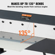VEVOR Box and Pan Brake, 24-Inch, 0-130 Degrees Sheet Metal Bending Brake, Portable Metal Bender with 20 Gauge Low Carbon Steel 14 Gauge Aluminum Capacity, 5 Adjustable Fingers for Metal Bending