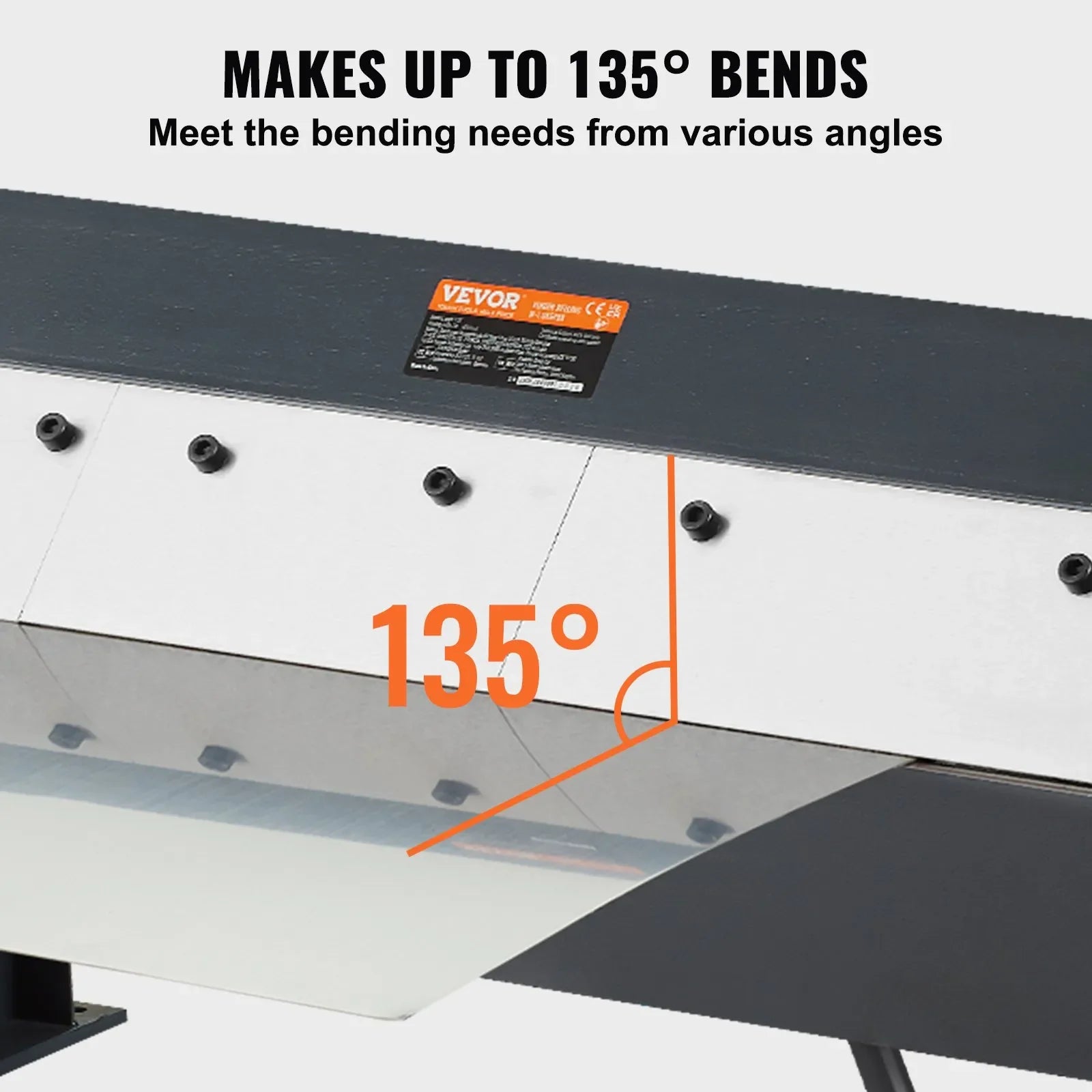 VEVOR Box and Pan Brake, 24-Inch, 0-130 Degrees Sheet Metal Bending Brake, Portable Metal Bender with 20 Gauge Low Carbon Steel 14 Gauge Aluminum Capacity, 5 Adjustable Fingers for Metal Bending