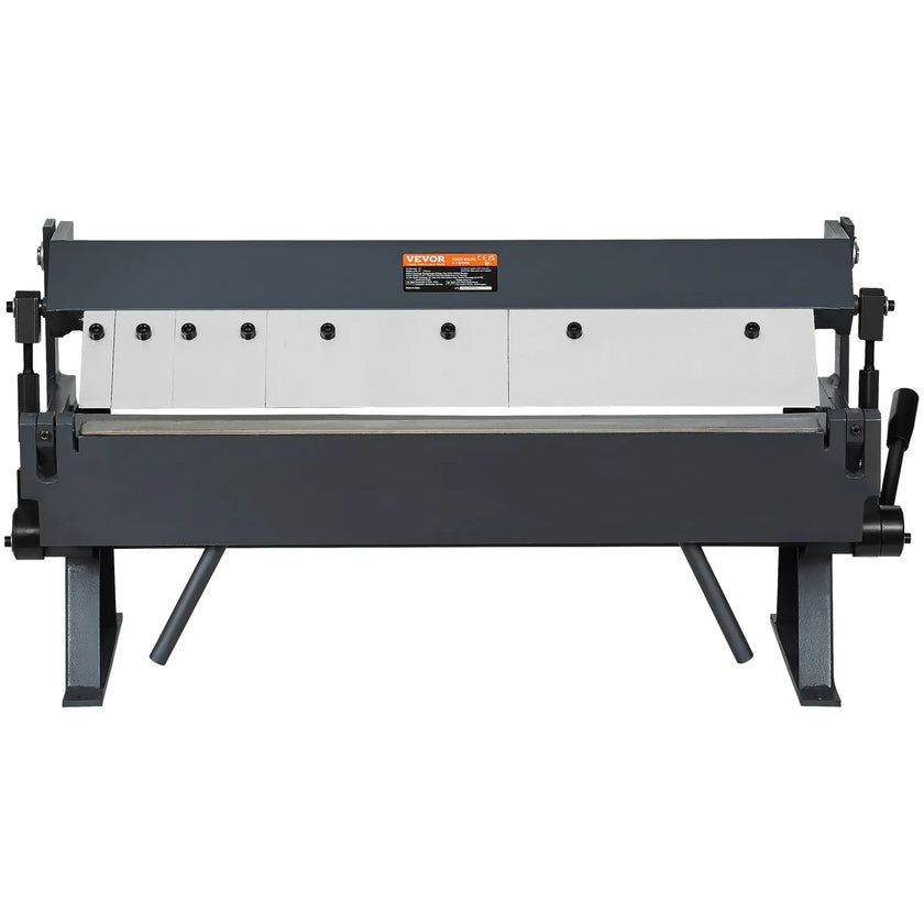 VEVOR Box and Pan Brake, 24-Inch, 0-130 Degrees Sheet Metal Bending Brake, Portable Metal Bender with 20 Gauge Low Carbon Steel 14 Gauge Aluminum Capacity, 5 Adjustable Fingers for Metal Bending