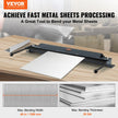 VEVOR Box and Pan Brake, 48-Inch, 0-130 Degrees Sheet Metal Bending Brake, Portable Mini Metal Bender with 20 Gauge Low Carbon Steel 14 Gauge Aluminum Capacity Power Handle, for Metal Bending