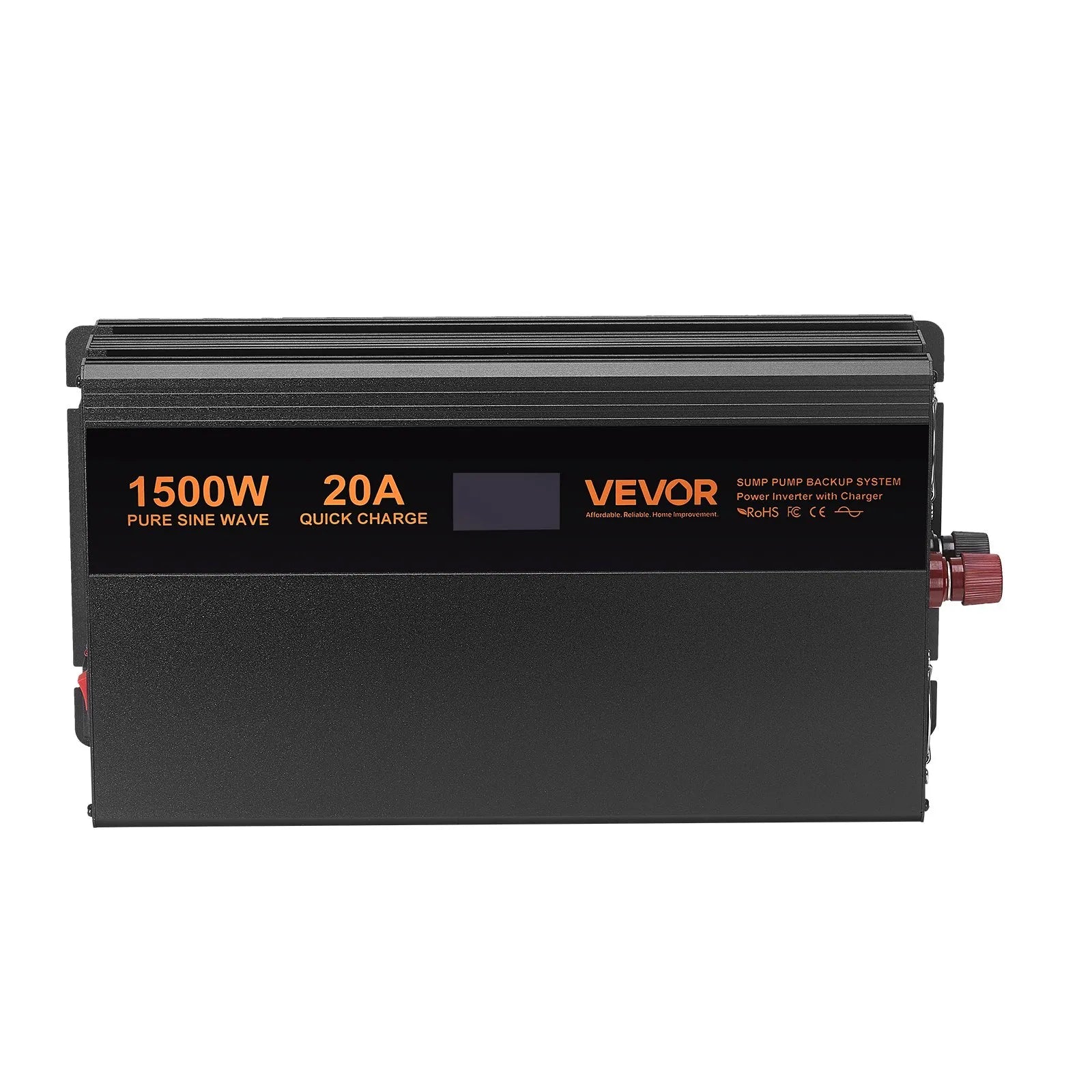 VEVOR Sump Pump Battery Backup System 1500W Auto Switches to Battery Inverter