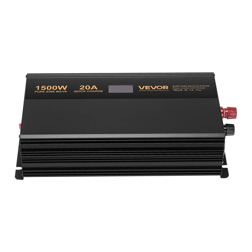 VEVOR Sump Pump Battery Backup System 1500W Auto Switches to Battery Inverter