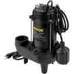VEVOR Sewage Pump, 3/4 HP 5880 GPH 1050W, Submersible Cast Iron Ejector, with 2