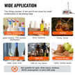 VEVOR Liquid Filling Machine, 5-300 g Weighing Capacity, Automatic Bottle Filler Machine, Bottling Machine Peristaltic Pump Digital Control for Milk, Water, Wine, Beverage, Soy Sauce (Single Nozzle)