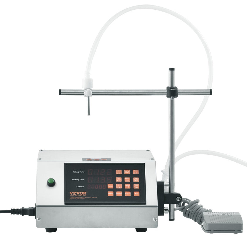 VEVOR Liquid Filling Machine, 5-650ml Filling Capacity, Automatic Bottle Filler Machine, Bottling Machine Peristaltic Pump Digital Control for Milk, Water, Wine, Beverage, Soy Sauce (Single Nozzle)