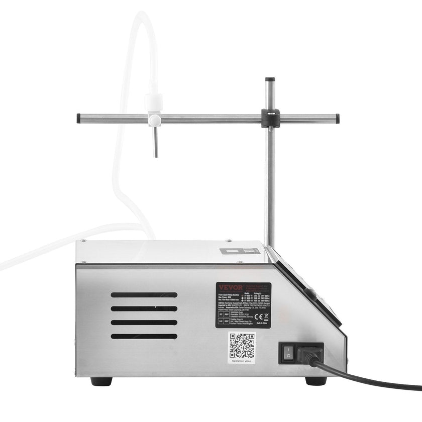 VEVOR Liquid Filling Machine, 5-650ml Filling Capacity, Automatic Bottle Filler Machine, Bottling Machine Peristaltic Pump Digital Control for Milk, Water, Wine, Beverage, Soy Sauce (Single Nozzle)