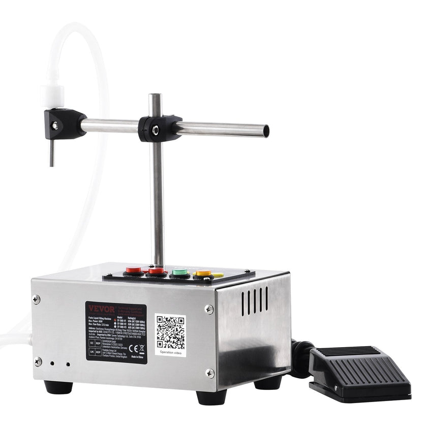 VEVOR Liquid Filling Machine, 10-4000ml Filling Capacity, Automatic Bottle Filler Machine Bottling Machine Digital Control for Milk, Water, Wine, Beverage, Soy Sauce, Vinegar, Alcohol (Single Nozzle)